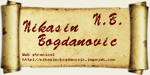 Nikašin Bogdanović vizit kartica